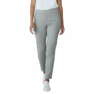 Hilary Radley Women's Ankle Dress Pants S Gray Pull On Stretch Mid Rise Career